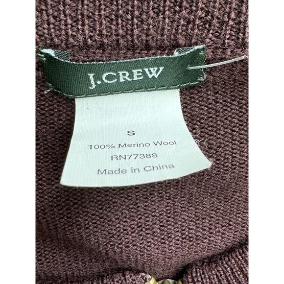 New ~ J.CREW J. CREW ~ 100% Merino Wool Double Zipper Ruffle Cardigan Sweater S - Picture 4 of 4